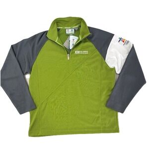 NWT Vancouver 2010 Winter Olympics 1/4 Zip Green Elevate Jacket Men's MED